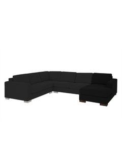 Right Corner Sofa with Left Armrest Upholstered in Linen 85x168x88 cm-Black - pzsku/Z4F6B76E2C7BCDBEFF907Z/45/_/1666094924/b5eda7ad-fbb9-487e-9d61-81744fd7fafe