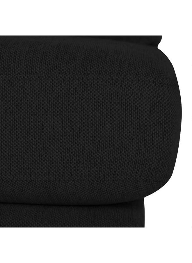 REGAL IN HOUSE - Right Corner Sofa with Left Armrest Upholstered in Linen 85x168x88 cm-Black - Image 1
