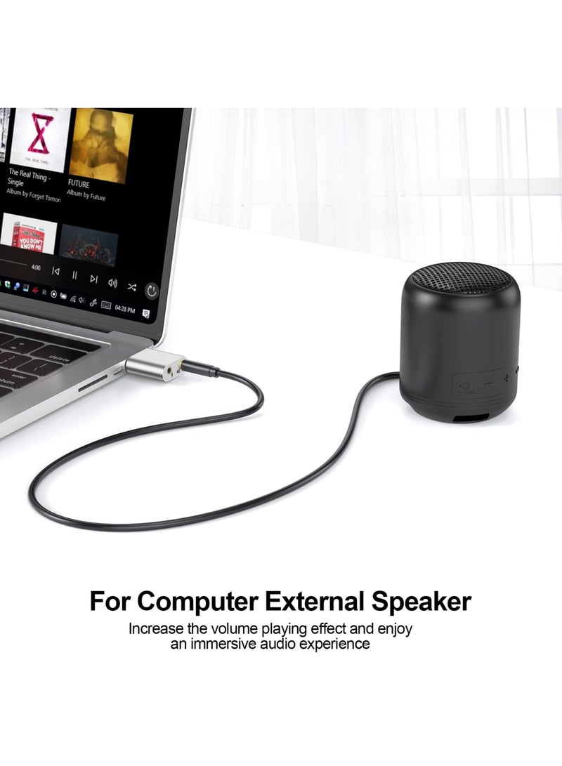 Excefore USB External Stereo Sound Adapter, 7.1 Channel External Stereo Sound Card, Suitable for PS4, 3.5mm TRS TRRS Microphone Headphone, Mac, Linux, Laptop  - Image 5