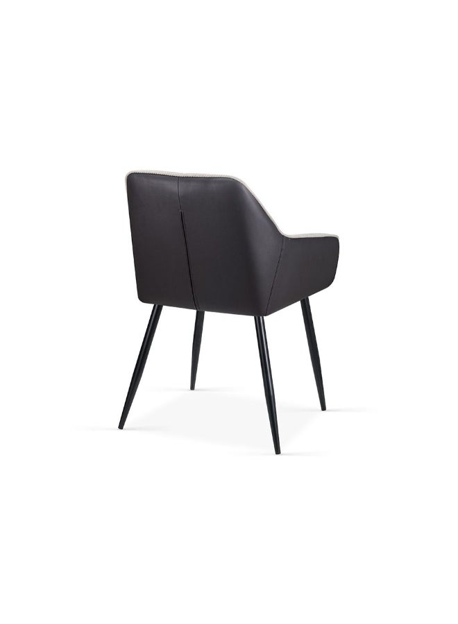 DANUBE HOME Elmont Dining Chair Set of 2 With PU Leather Upholstery |Sturdy Kitchen Dining Chairs Without Table Single Seater Modern Design Furniture For Dining Room L60xW56xH83.5cm - Image 4