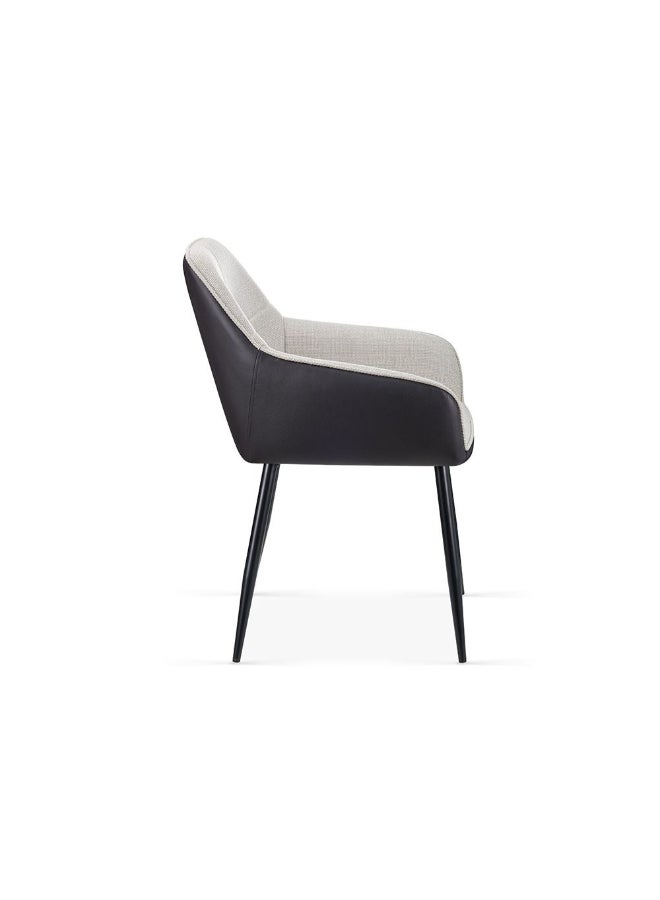 DANUBE HOME Elmont Dining Chair Set of 2 With PU Leather Upholstery |Sturdy Kitchen Dining Chairs Without Table Single Seater Modern Design Furniture For Dining Room L60xW56xH83.5cm - Image 3