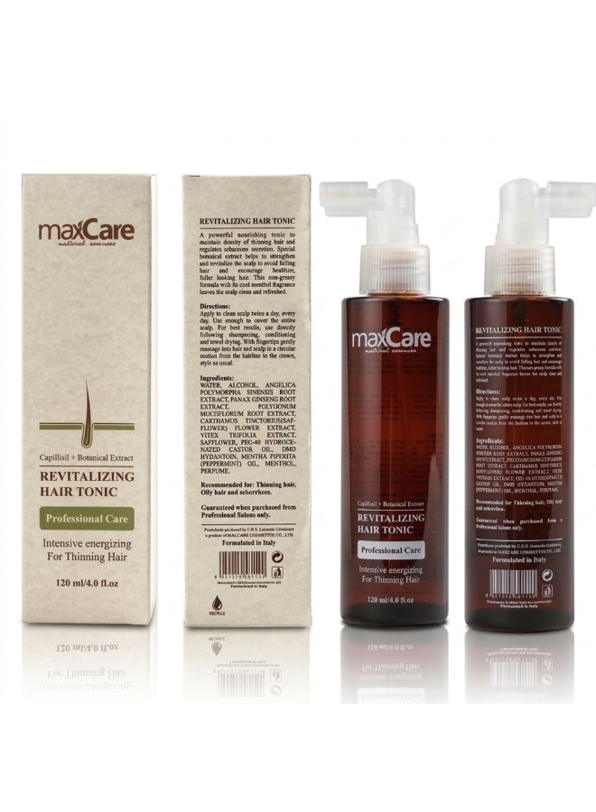 Maxcare Revitalizing Hair Tonic Clear – Anti Hair Fall Scalp Treatment – 120ml - Image 1