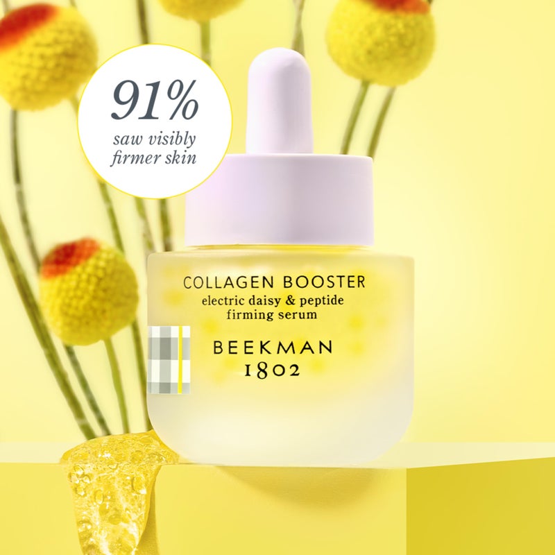 Beekman 1802 Collagen Booster Electric Daisy & Peptide Firming Face Serum - Fragrance Free - 0.5 fl oz - Boosts Collagen Production & Tightens Skin - Good for Sensitive Skin - Cruelty Free - Image 2
