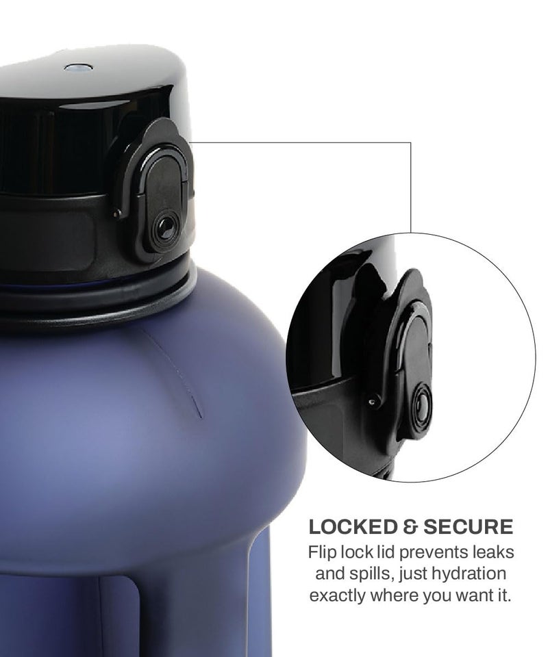 TEGO Rise Tritan Water Bottle | 1700ml Secure Flip Lock Lid | BPA-Free, Durable & Impact-Resistant | Wrist Strap for Easy Carry | Hydration Tracker | Gym, Office, Travel Water Bottle - Image 3