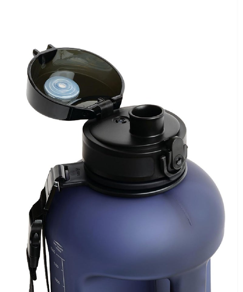 TEGO Rise Tritan Water Bottle | 1700ml Secure Flip Lock Lid | BPA-Free, Durable & Impact-Resistant | Wrist Strap for Easy Carry | Hydration Tracker | Gym, Office, Travel Water Bottle - Image 4