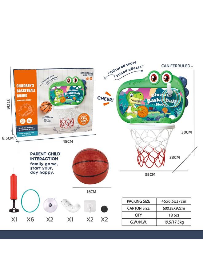 Bluejw Fun Scoring Dinosaur Basketball Board Toy Home Children's 4-in -1 Basketball Board Sports Toy - Image 4