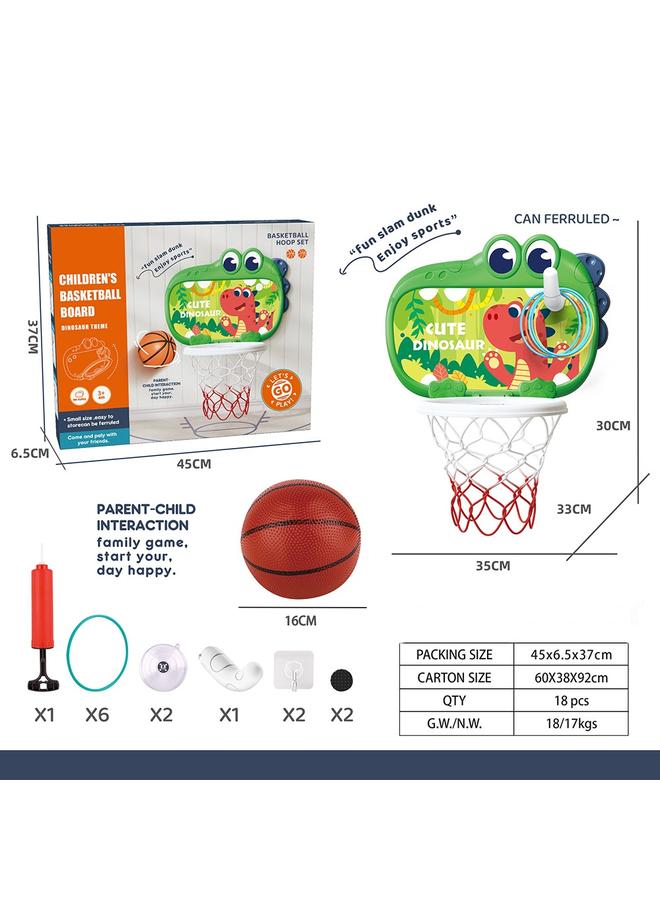 Bluejw Fun Scoring Dinosaur Basketball Board Toy Home Children's 4-in -1 Basketball Board Sports Toy - Image 5