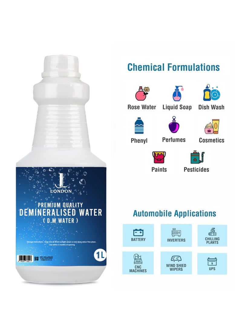 JAN LONDON Jan London Ultra Pure Distilled Water: Premium Quality Base for Toners, Facial Sprays, Serums, Face Masks, Hair Care Products, Makeup Removers, and DIY Cosmetic Recipes 1000ml  - Image 4