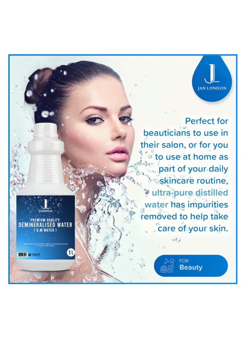 JAN LONDON Jan London Ultra Pure Distilled Water: Premium Quality Base for Toners, Facial Sprays, Serums, Face Masks, Hair Care Products, Makeup Removers, and DIY Cosmetic Recipes 1000ml  - Image 3