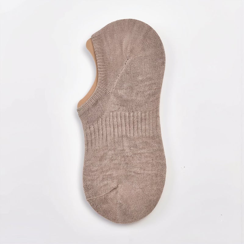 No Show Socks Women Non Slip for Sneakers Flats Dress Shoes Coffee Size A1105 Daily Wear - Image 3