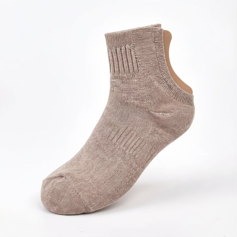 No Show Socks Women Non Slip for Sneakers Flats Dress Shoes Coffee Size A1105 Daily Wear - Image 5