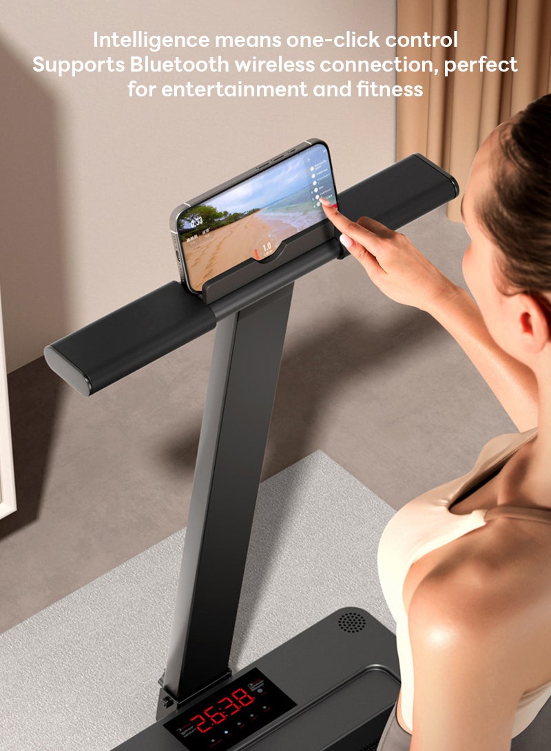 Glanfen 1~6KM/H 2.0HP Smart Home Ultra-Quiet Fitness Flat Treadmill, Portable Folding Walking Treadmill  - Image 3
