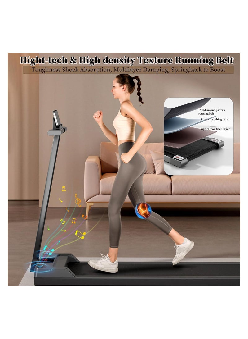 Glanfen 1~6KM/H 2.0HP Smart Home Ultra-Quiet Fitness Flat Treadmill, Portable Folding Walking Treadmill  - Image 5