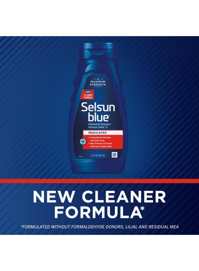 Selsun blue Medicated Antidandruff Shampoo, Maximum Strength Scalp Treatment With Selenium Sulfide, 11 fl. oz. - Image 3