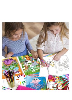 Generic Coloring Book Coloring Book Cartoon Picture Book Animal Birthday Dinosaur Children's Coloring Book Set  - Image 4