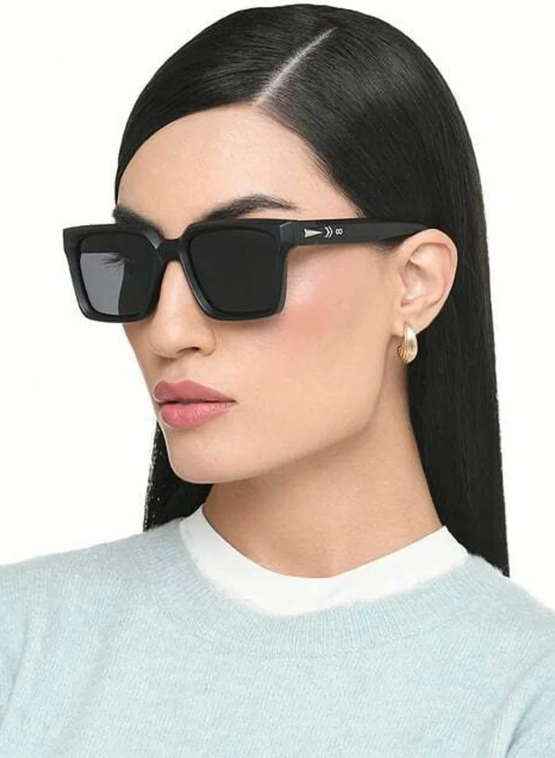 VINCENT CHASE Vincent Chase By Lenskart | Black Grey Full Rim Rectangular | SUMMER EDIT | Branded Latest and Stylish Sunglasses | Polarized and 100% UV Protection (UV 400) | Men &amp; Women | Large | VC S17389