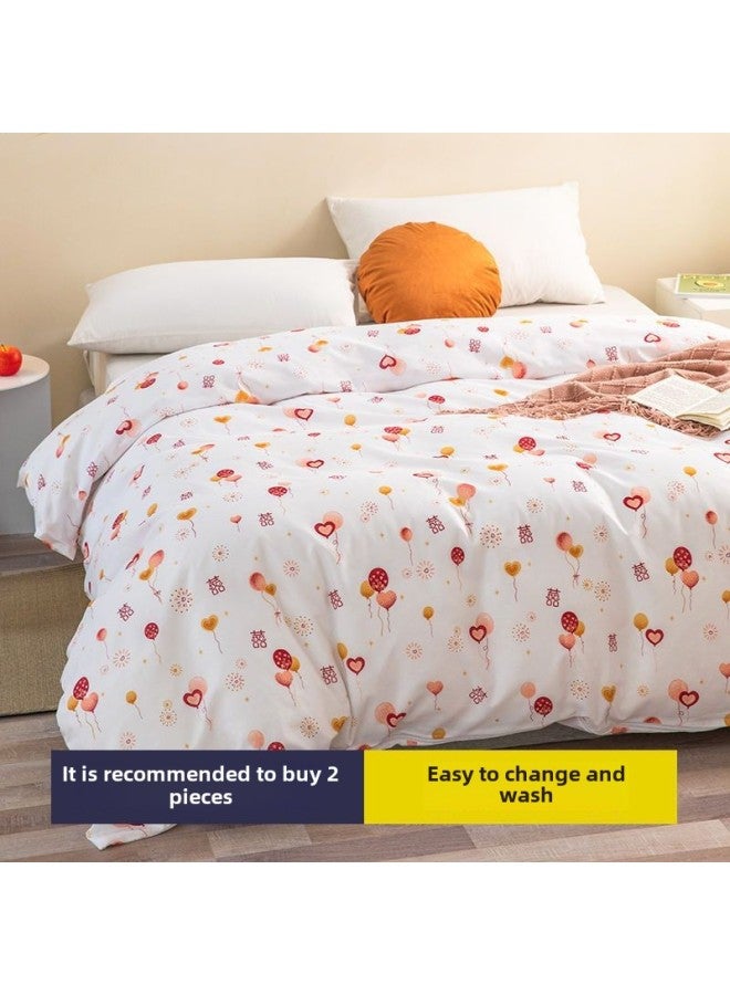 غطاء الشاش، غطاء لحاف مبطن، غطاء لحاف مبلل من القطن، غطاء قلب من الصوف القطني، غطاء مرتبة، وسادة لحاف، بطانة لحاف، غطاء لحاف للحماية - اللون: تركيز سعيد [نموذج تشفير مطور] - المواصفات: 120*200 سم [سحاب رأس فولاذي مزدوج] - Image 1