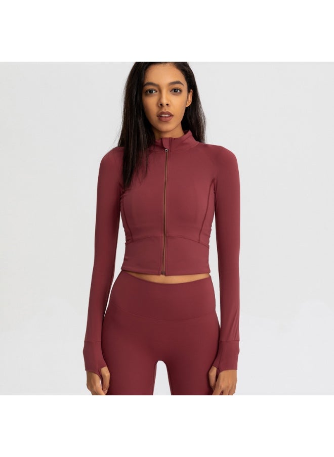 Alo Yoga - alo Sport Coat Women's tight yoga wear quick-drying long-sleeved top Zipper cardigan Running fitness jacket - Image 1