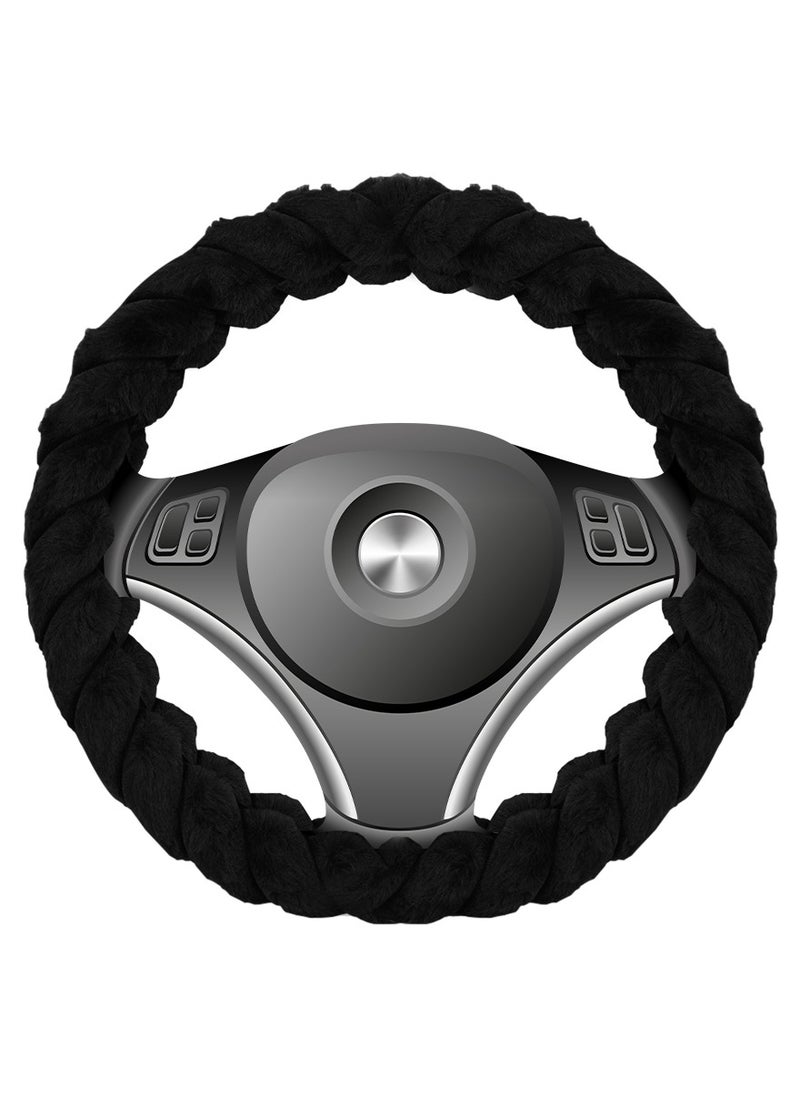 Agc - AGC Black Premium Large Steering Wheel Cover – 40cm, Soft and Anti-Slip ST-10185 - Image 1