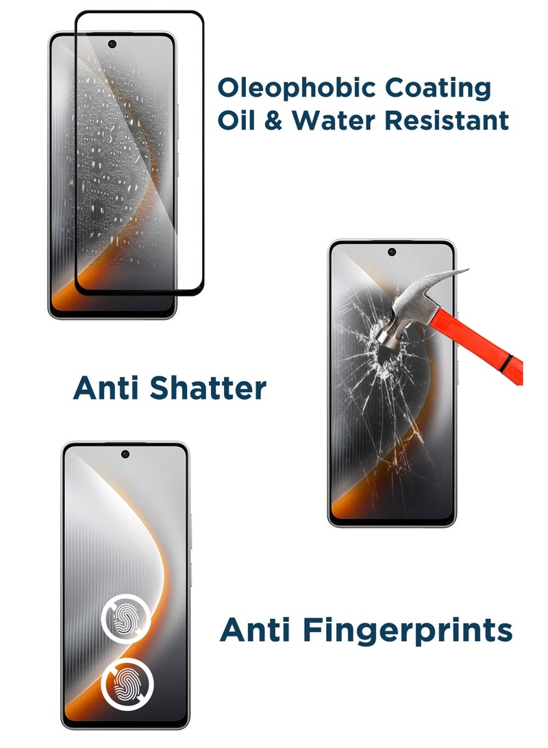 لـ Tecno Pova 7 - عبوة من زجاج الحماية المقسى 2 - لمسة حساسة، شفافية أعلى، سهل التركيب، واقي شاشة مقاوم للخدوش وخالي من الفقاعات - Image 4