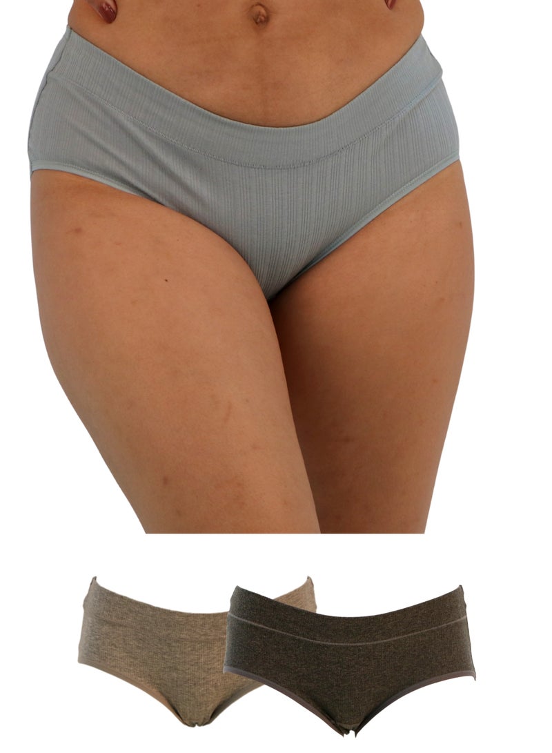 JOANNA JOANNA 108277 Women's Stretch Design Mid Rise 3-Pack Panties, Multicolor  - Image 1