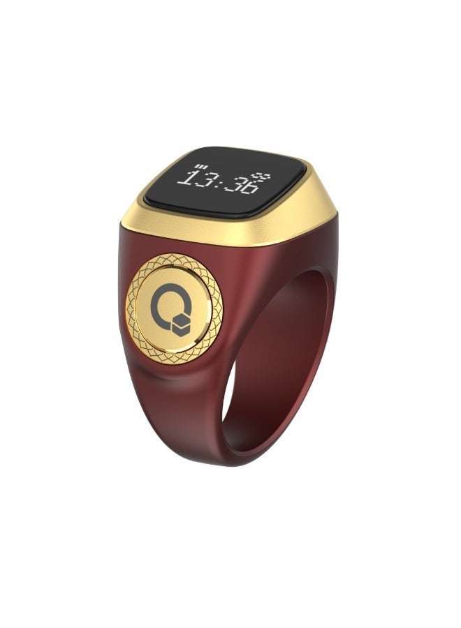 E01 BR20# Smart Tasbih Counter Ring 💍 with OLED Display, Bluetooth V5.1, Waterproof Design 💧, 45mAh Rechargeable Battery, and Max Count 65,000 🔢 - Image 1