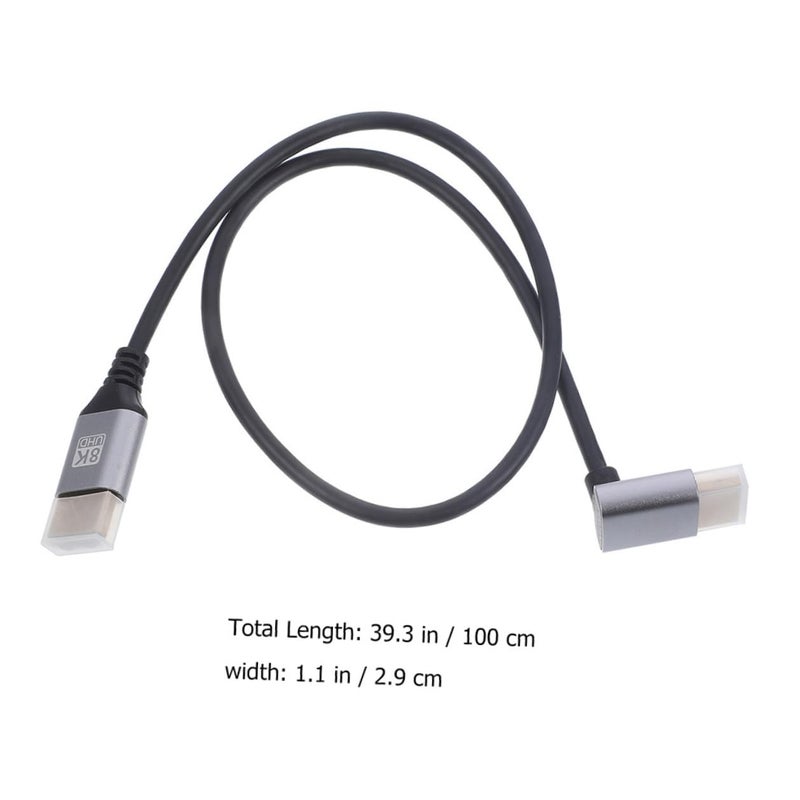 8k Video Cable Male to Male 1m Upward Angle High-Definition Connector for Computer Laptop Projector Tv Accessories - Image 2