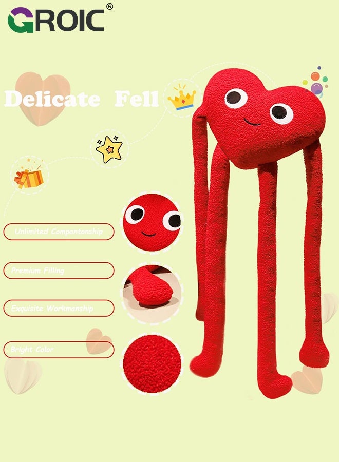 جرويك وسائد ناعمة على شكل قلب، وسادة زخرفية ناعمة للأريكة أو السرير، ديكورات غرف لطيفة للنساء والفتيات والأطفال - Image 3