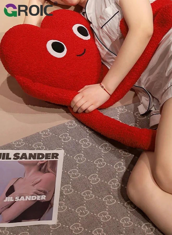 جرويك وسائد ناعمة على شكل قلب، وسادة زخرفية ناعمة للأريكة أو السرير، ديكورات غرف لطيفة للنساء والفتيات والأطفال - Image 5