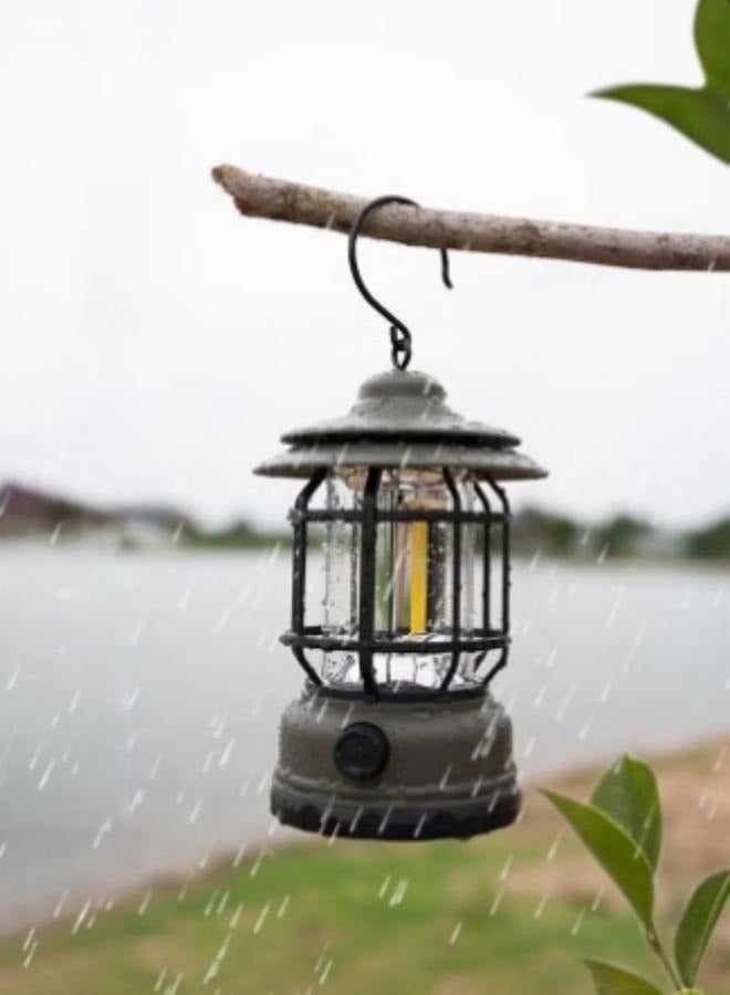 ر التخييم الخفيفة في الأماكن المغلقة في الهواء الطلق شنقا ج نوع قابلة للشحن التخييم الخفيفة للماء مصباح الديكور ينطبق على حديقة التخييم الديكور الغلاف الجوي ( الأخضر ) - Image 5