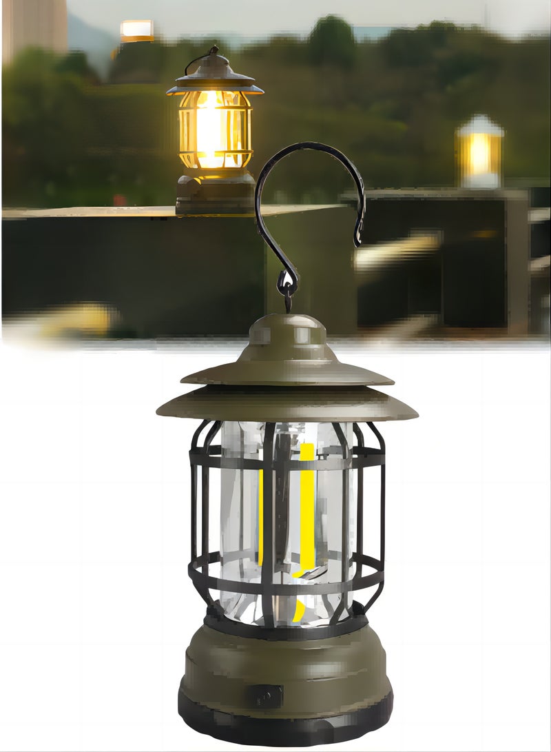 ر التخييم الخفيفة في الأماكن المغلقة في الهواء الطلق شنقا ج نوع قابلة للشحن التخييم الخفيفة للماء مصباح الديكور ينطبق على حديقة التخييم الديكور الغلاف الجوي ( الأخضر ) - Image 1