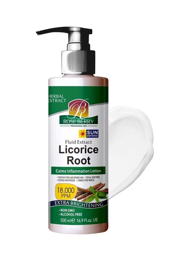RoseBerry Nature Fluid Extract Licorice Root Calms Inflammation Lotion Sun Defense 500ml 