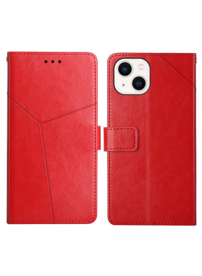 S-TOP Case For iPhone 13 Y Stitching Horizontal Flip Leather Phone Case with Holder & Card Slots & Wallet & Photo Frame - Image 1