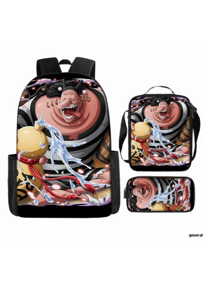 عام أحدث نموذج عالمي من الكرتون طباعة ثلاثة قطعة حقيبة مجموعة ( الطلاب ، الأطفال ، الأصدقاء ، نزهة ، تسلق الجبال ، الخ . ) - Image 1