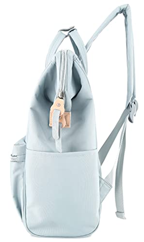 Himawari Laptop Backpack for Women & Men - Travel & Business Backpack With USB Charging Port, Water Resistant, College & Doctor Bag (Light Blue, Regular) - Image 4