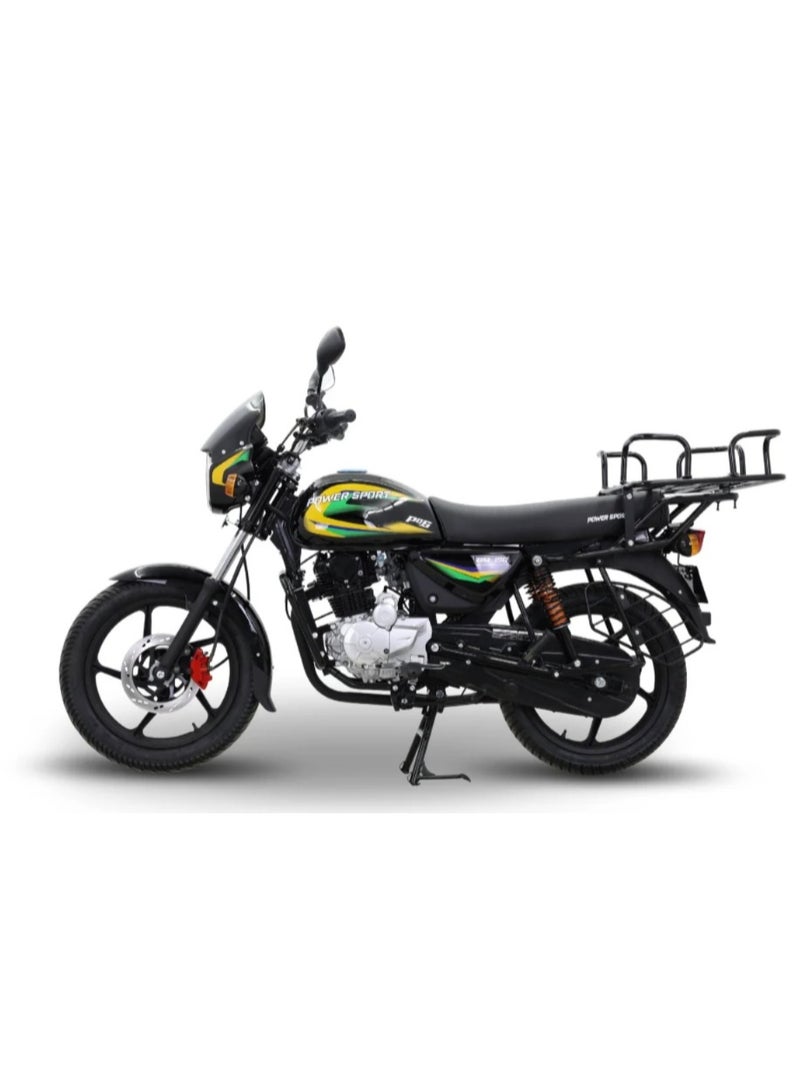 Boxer BM150cc Motorcycle, Black with Yellow Accents - Image 1