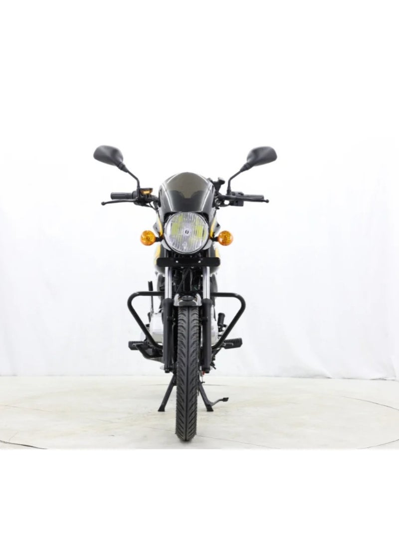 Boxer BM150cc Motorcycle, Black with Yellow Accents - Image 4