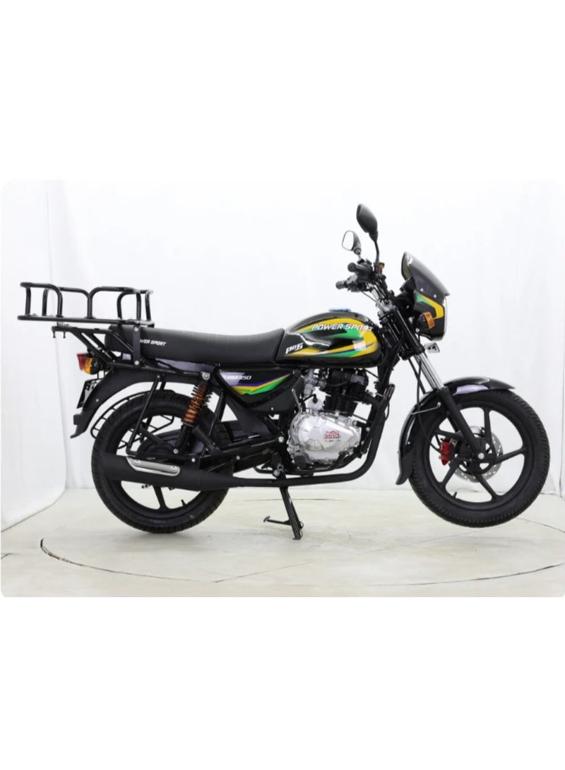 Boxer BM150cc Motorcycle, Black with Yellow Accents - Image 5