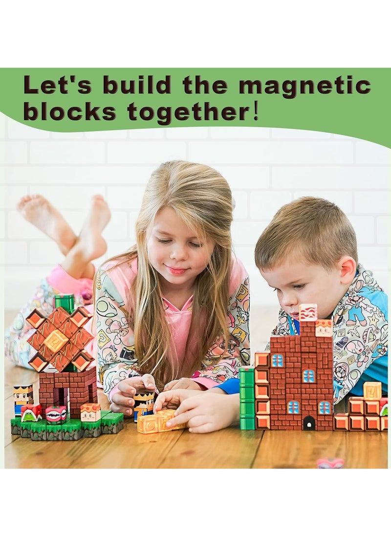 CMGTYYD 48 Pcs Magnetic Blocks Building Toys, Magnetic Tiles Building Blocks Toddler Toys, Build Mine Magnet World Set, STEM Sensory Outdoor Toys, Magnet Toys for Boys & Girls Ages 5-7  - Image 4