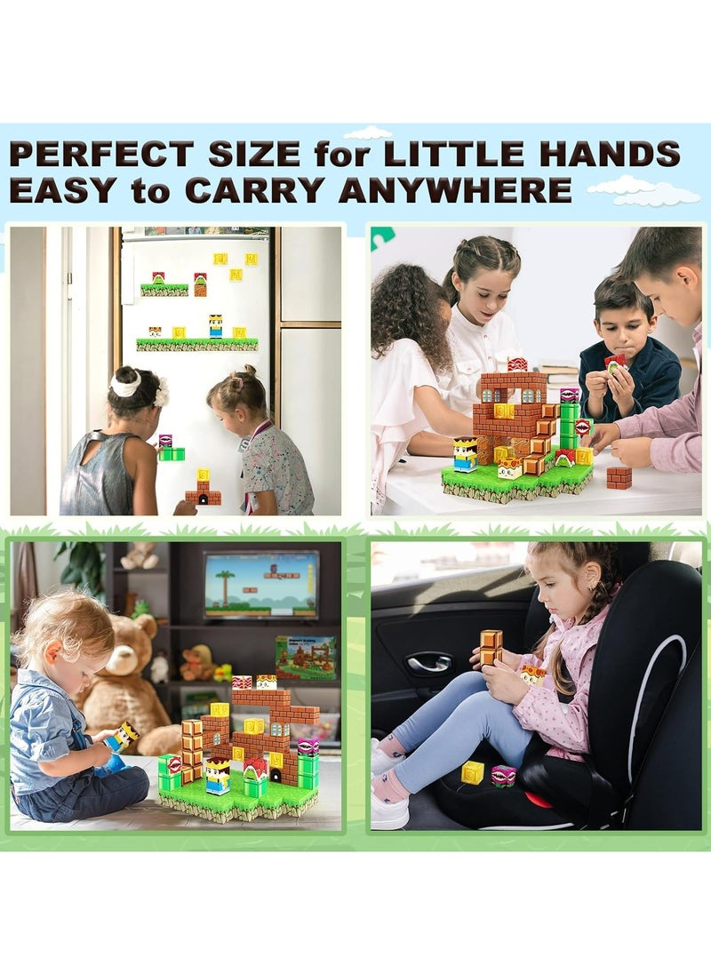 CMGTYYD 48 Pcs Magnetic Blocks Building Toys, Magnetic Tiles Building Blocks Toddler Toys, Build Mine Magnet World Set, STEM Sensory Outdoor Toys, Magnet Toys for Boys & Girls Ages 5-7  - Image 5