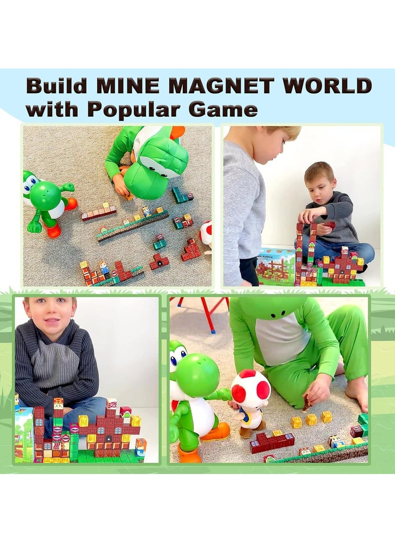 CMGTYYD 48 Pcs Magnetic Blocks Building Toys, Magnetic Tiles Building Blocks Toddler Toys, Build Mine Magnet World Set, STEM Sensory Outdoor Toys, Magnet Toys for Boys & Girls Ages 5-7  - Image 2