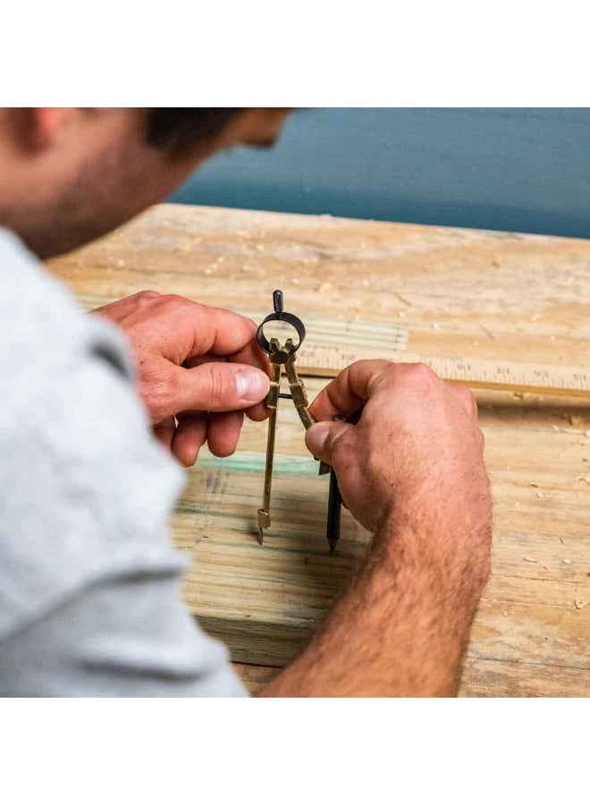 General Tools 842 Precision Pencil Compass, includes pencil , Yellow, 1 Count (Pack of 1) - Image 1