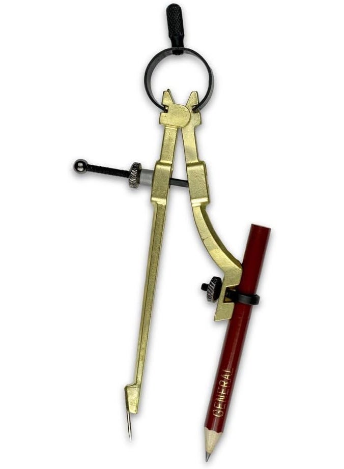 General Tools 842 Precision Pencil Compass, includes pencil , Yellow, 1 Count (Pack of 1) - Image 3