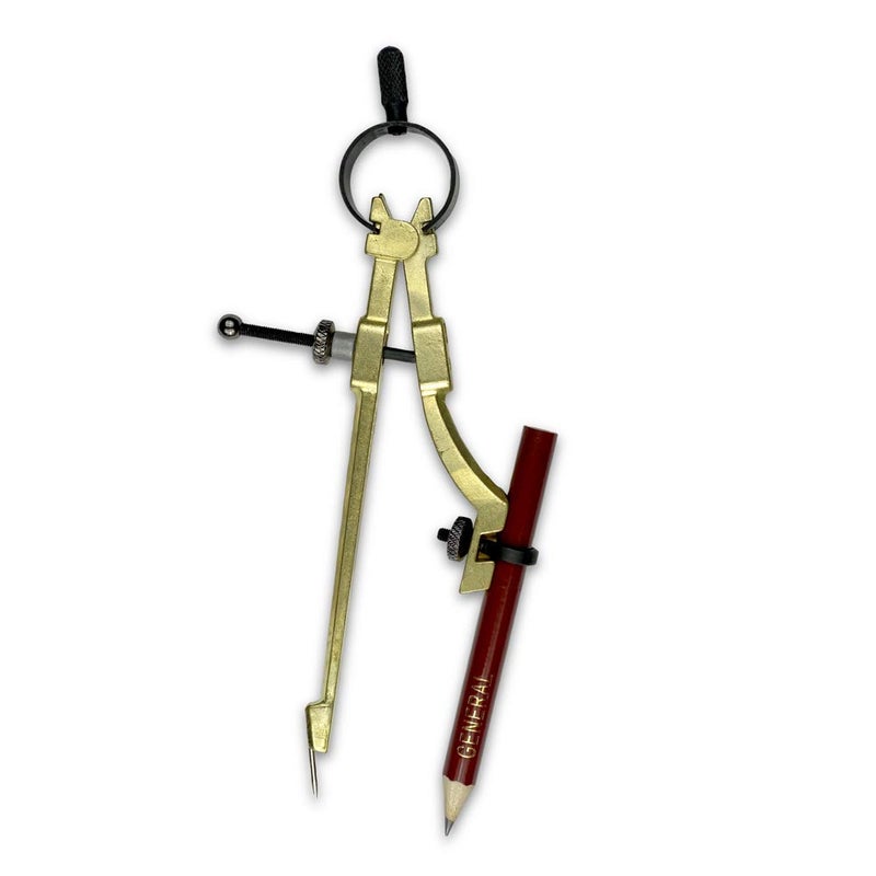 General Tools 842 Precision Pencil Compass, includes pencil , Yellow, 1 Count (Pack of 1) - Image 2