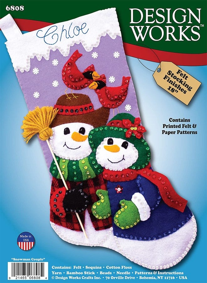 DesignWorks Ink Felt Stocking KIT Snow COUPL - Image 2