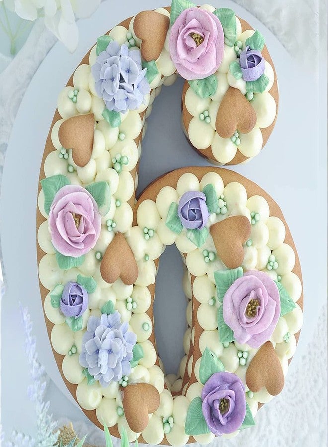 Ducodocu Large Silicone Number Cake Mould 3D Novelty Cake Pan DIY Baking Mold for Birthday Anniversary Number of 6 - Image 4