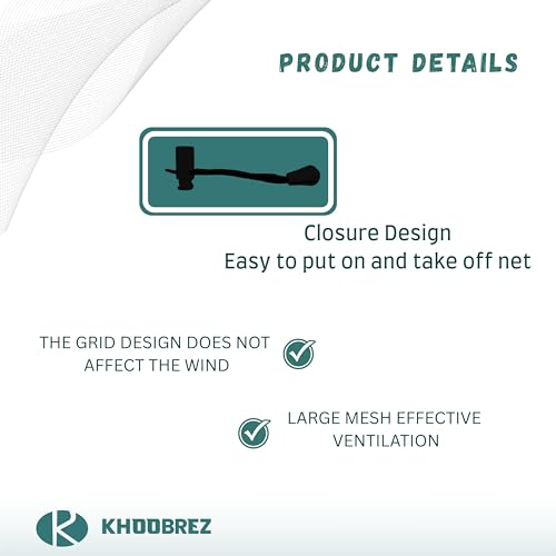 KHOOBREZ Kids Finger Protector Fan Cover F Table Fan Safety Cover with Dustproof Mesh Washable Free Size N-FDC-B1(Black) - Image 3