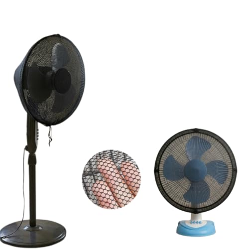 KHOOBREZ Kids Finger Protector Fan Cover F Table Fan Safety Cover with Dustproof Mesh Washable Free Size N-FDC-B1(Black) - Image 1