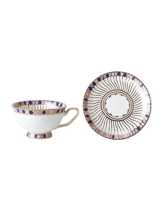 NIBEMINENT Coffee Cup And Saucer Multicolour 220ml - Image 2