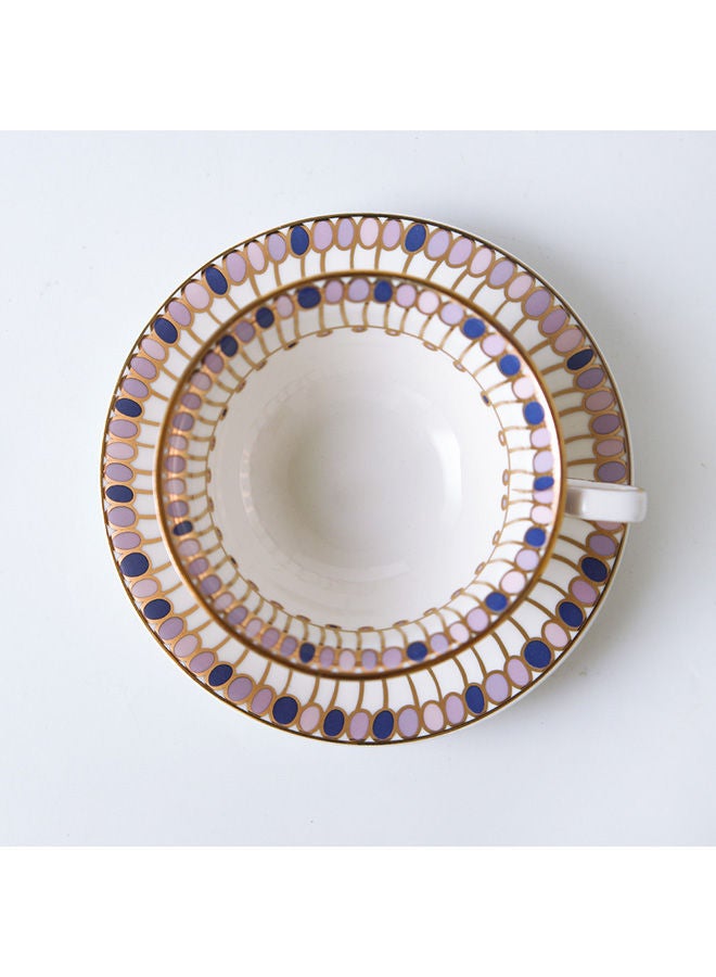 NIBEMINENT Coffee Cup And Saucer Multicolour 220ml - Image 4